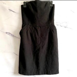 Lilly Pulitzer Black Strapless Tweed Dress